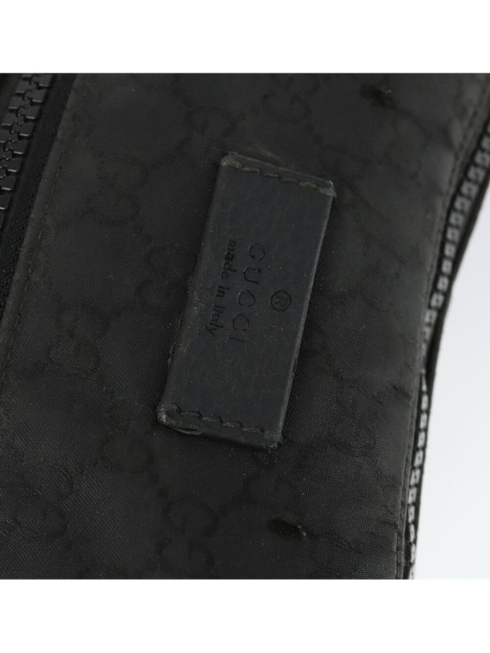 Authentic GUCCI GG Canvas Shoulder Bag Nylon Black Silver 449184 - Picture 11 of 16